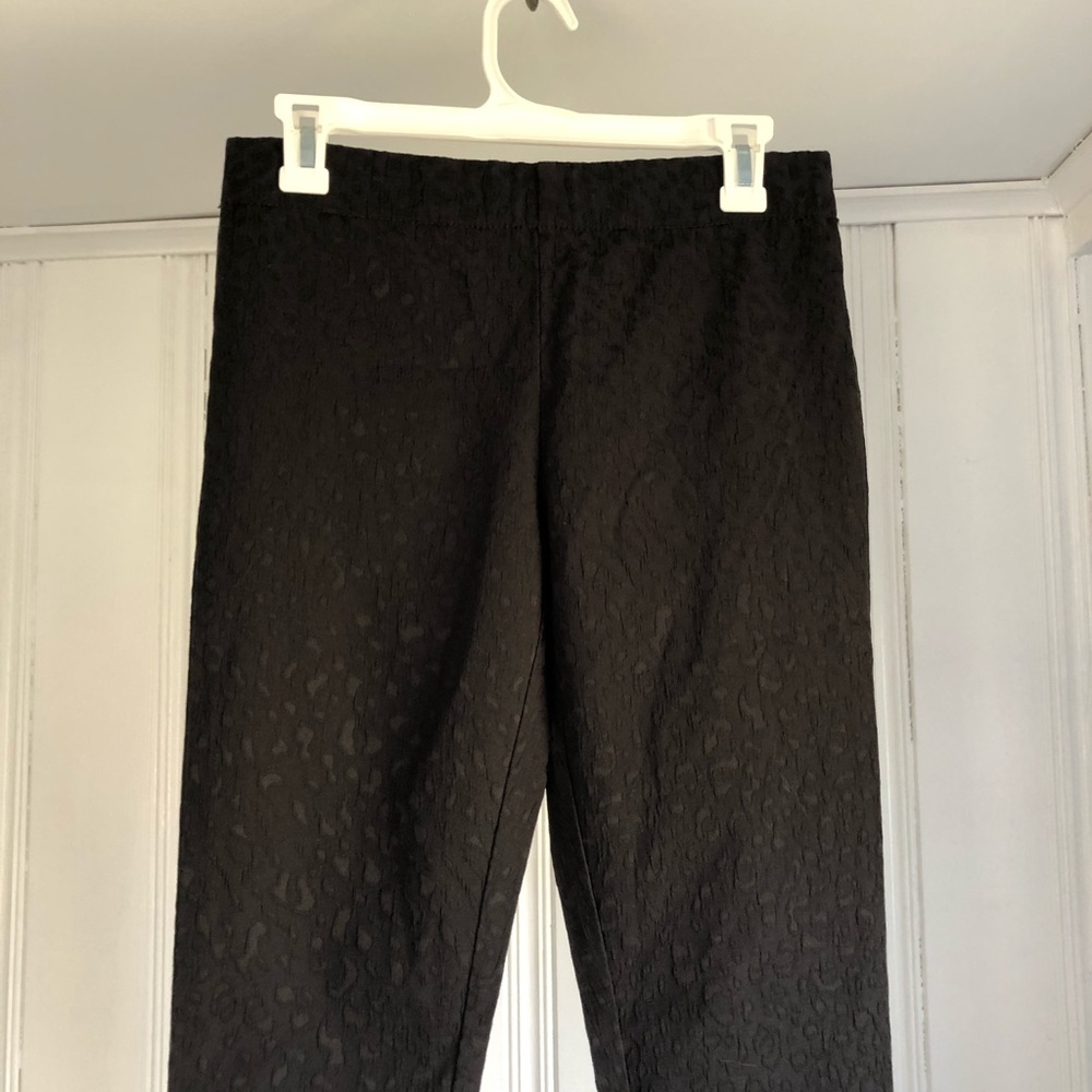 H&M leopard print black stretch skinny pant